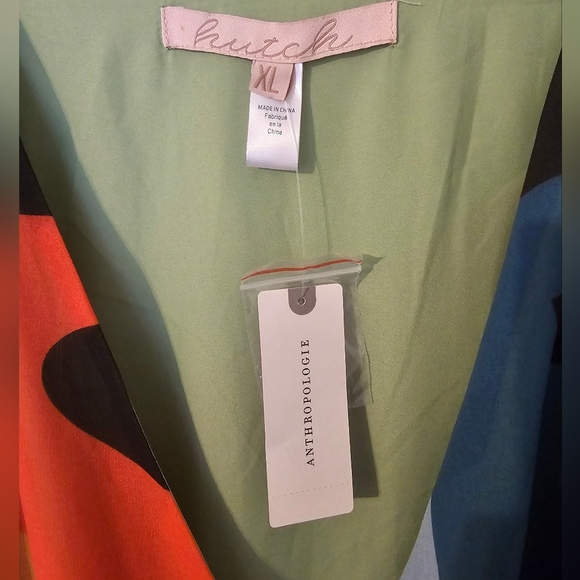 Anthropologie x Hutch NWT Abstract Wrap Maxi Dress Size XL - Picture 2 of 5